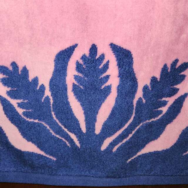 キャシーマム ハワイアンキルト柄 バスタオル ヘリコニア ピンク