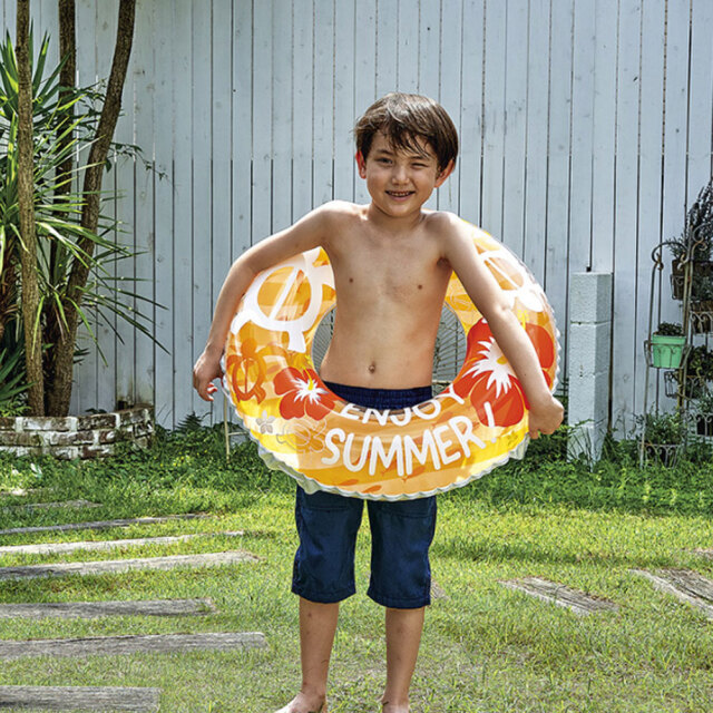 うきわ フロート ホヌハイビウキワ オレンジ RLB-870V 浮き輪 子供 70