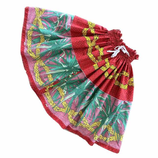 パウスカートシングル大人用  レッド ハラレイ ラウハラ 3本ゴム 73cm4ヤード使用