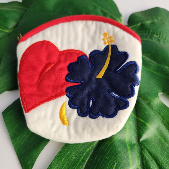 ハワイアンキルト Hawaiian Quilt ハイビスカスコインケース 4