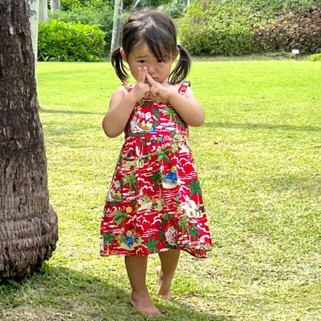 子供服ハワイアン サンタクロース ワンピース ハワイアン 波乗り