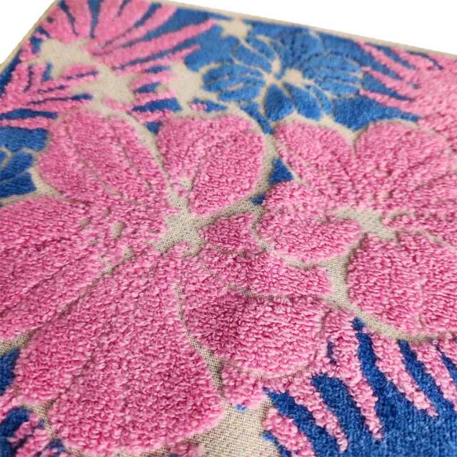 マエマエハンドタオル ハンカチ タオル2枚セット ピンク ハイビスカス