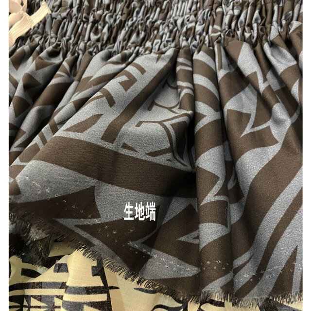 パウスカートシングル大人用 ブラックグリーン ハイビスカス モンステラ