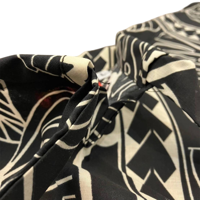 ハワイアン ワンピース 3way ブラック モンステラ カパ タパ