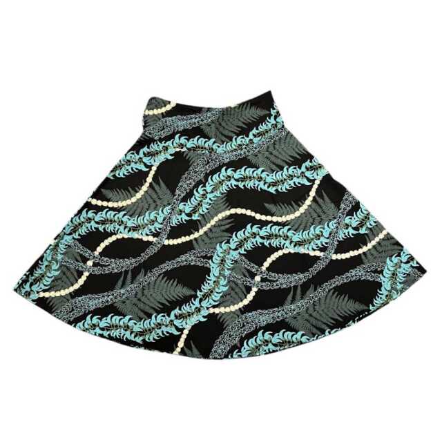 ハワイアン ワンピース 3way ネイビー シダ レイ柄
