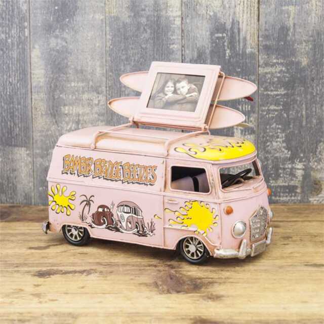 ブリキのおもちゃ ヴィンテージバス 写真立て フォトフレーム