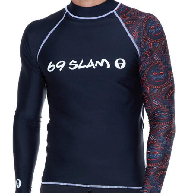69slam メンズ ラッシュガード SAMOAN MRLSMO-BK ブラック 長袖 メンズ