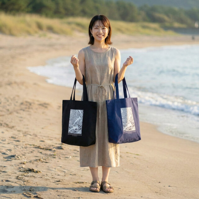 cicada シカダ シュモクザメ トートバッグ ハンマーヘッドシャーク