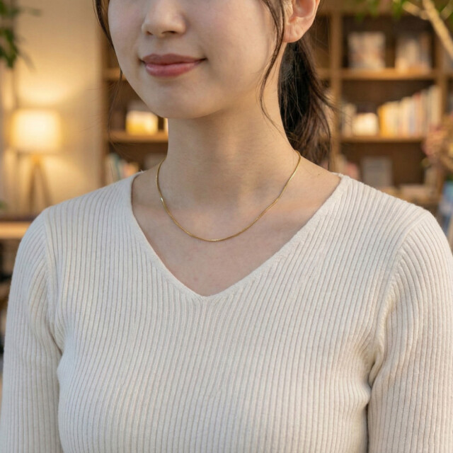 ハワイアンジュエリー シルバーチェーン イエローゴールド ベネチアンチェーン 40cm