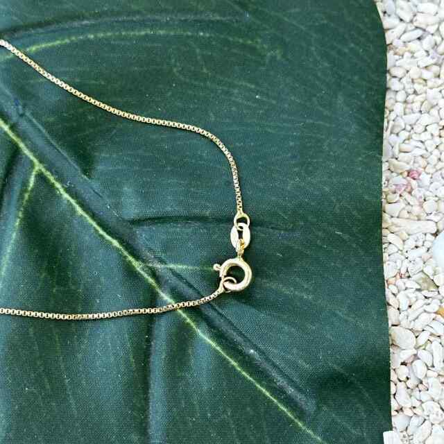 ハワイアンジュエリー シルバーチェーン イエローゴールド ベネチアンチェーン 40cm