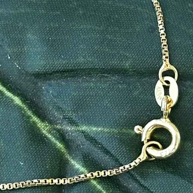 ハワイアンジュエリー シルバーチェーン イエローゴールド ベネチアンチェーン 40cm