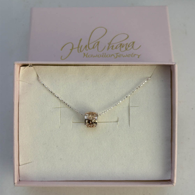 ハワイアンジュエリー ペンダント  シルバーバレル ネックレス ボールチェーン付き
