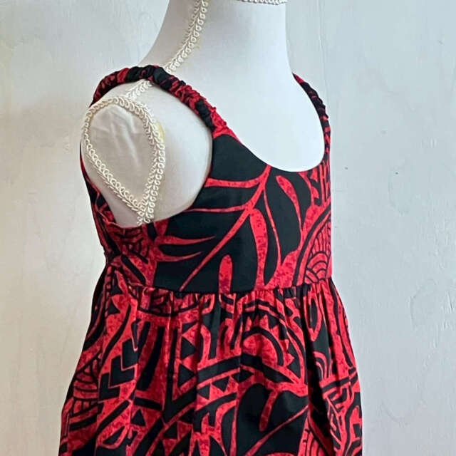 子供服ハワイアン キッズワンピース HS ハワイアンフラワー モンステラ