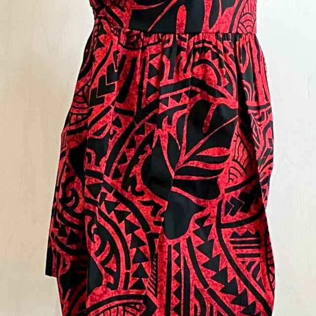 子供服ハワイアン キッズワンピース モンステラ カパ タパ