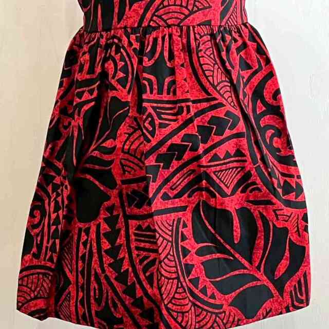 子供服ハワイアン キッズワンピース モンステラ カパ タパ