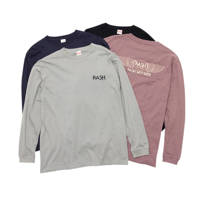 2025 RASH ラッシュ 羽バックTEE メンズ ロングスリーブ ティーシャツ LONG TEE ロンティー 男性用 Tシャツ