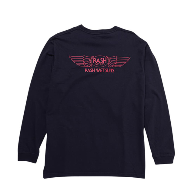 2025 RASH ラッシュ 羽バックTEE メンズ ロングスリーブ ティーシャツ LONG TEE ロンティー 男性用 Tシャツ