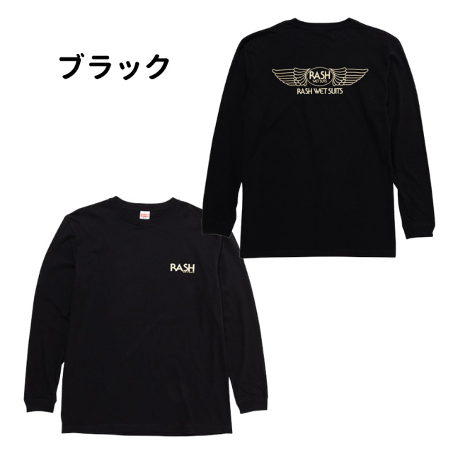 2025 RASH ラッシュ 羽バックTEE メンズ ロングスリーブ ティーシャツ LONG TEE ロンティー 男性用 Tシャツ