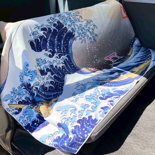 オリジナル バスタオル 白浜マリーナ 大き目サイズ タオルケット