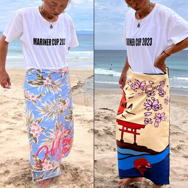 オリジナル バスタオル 白浜マリーナ 大き目サイズ タオルケット