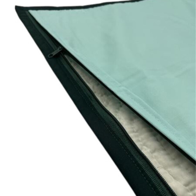 ハワイアンキルト クッションカバー ブルー オアフ島地図 46cm×46cm