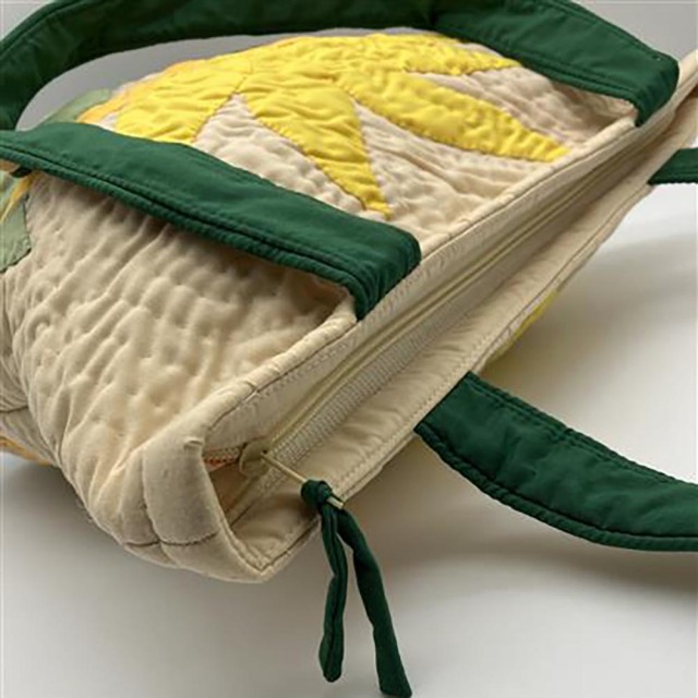 ハワイアンキルト トートバッグ バードオブパラダイス 極楽鳥花