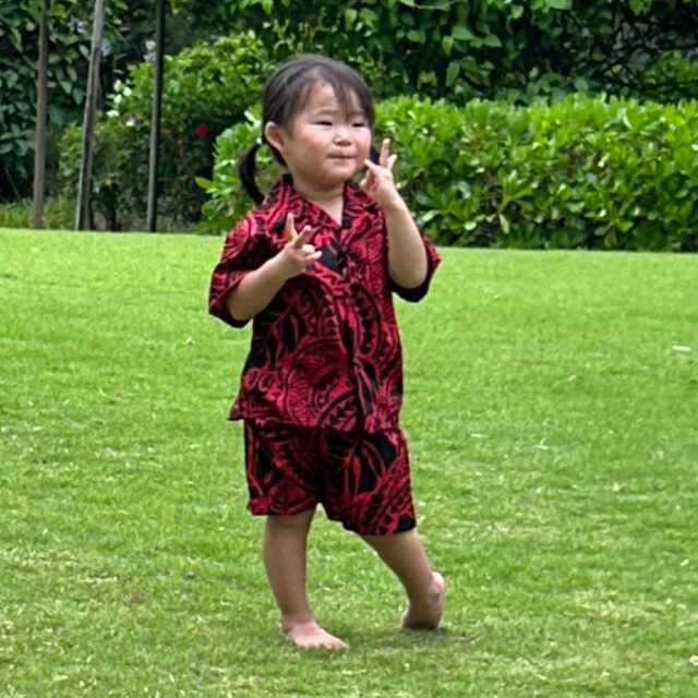 ★アロハシャツ★　パパ用上着のみ　子供上下 アロハシャツ 上下セットアップ 子供服 男の子 女の子 ダンス 衣装