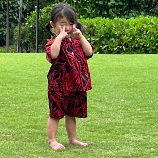 キッズ アロハシャツ パンツ 上下セット ハワイアン キッズウェア