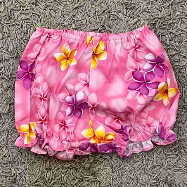 ハワイアン ベビー ワンピ+パンツ セット ピンク 24ヶ月目安