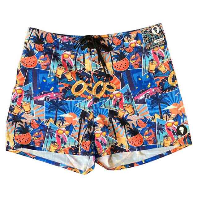 レア　HAI SPORTING GEAR　マリン　魚　海中　総柄　タンクトップ 69slam サーフパンツ ボードショーツ メンズ 水着 ショート丈
