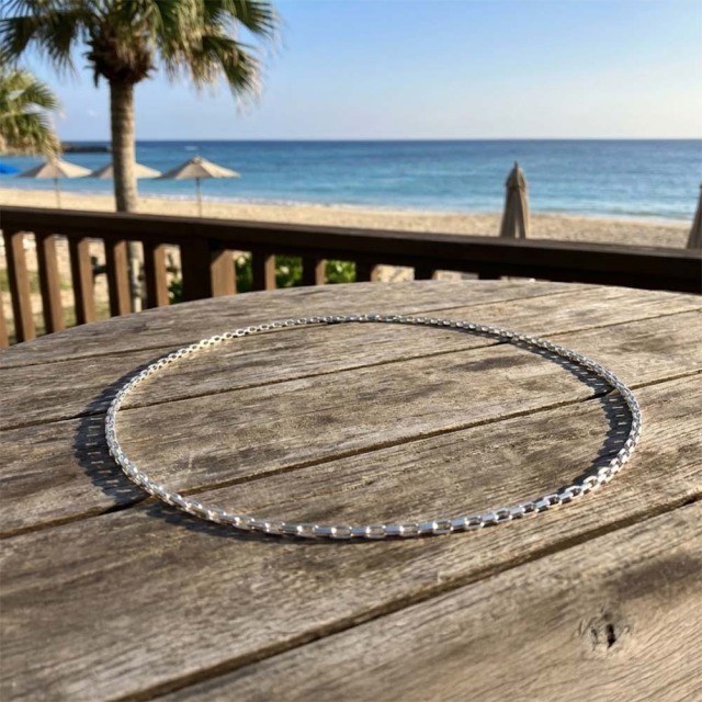 ハワイアンジュエリー アンカーチェーン ロジウム加工