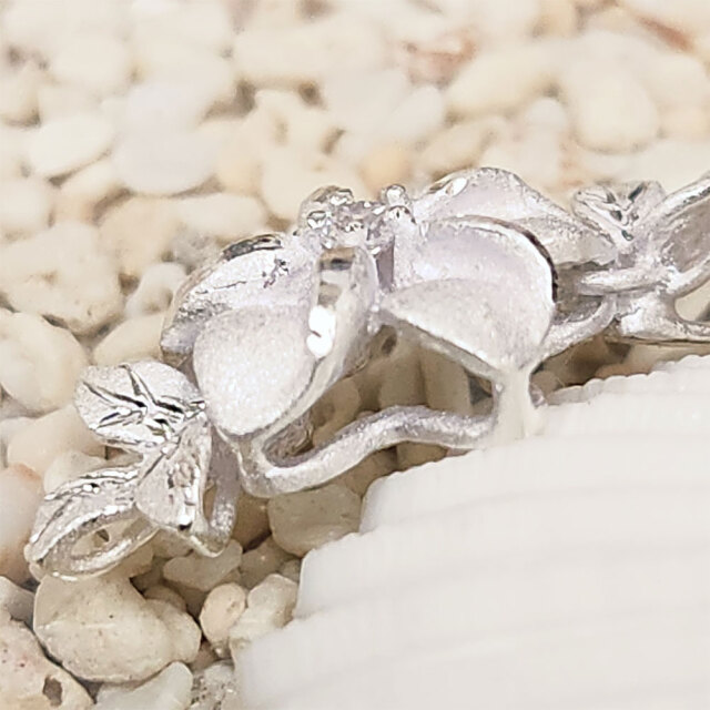 ハワイアンジュエリー プルメリアペンダント ネックレス シルバー チェーン付き