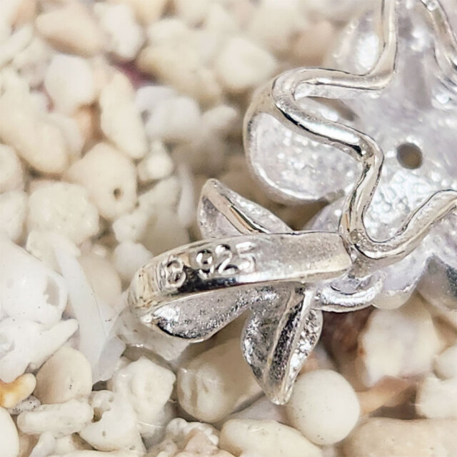 ハワイアンジュエリー プルメリアペンダント ネックレス シルバー チェーン付き