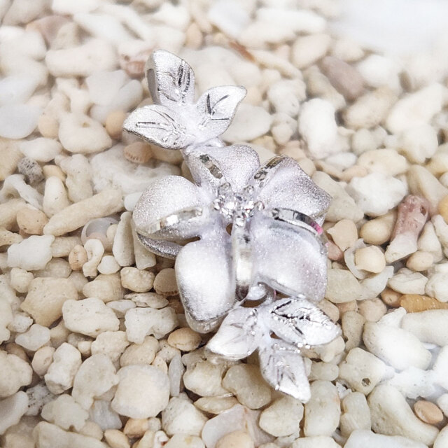 ハワイアンジュエリー プルメリアペンダント ネックレス シルバー