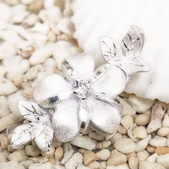 ハワイアンジュエリー プルメリアペンダント ネックレス シルバー チェーン付き