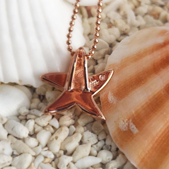 ハワイアンジュエリースターフィッシュシルバーチェーン925付き