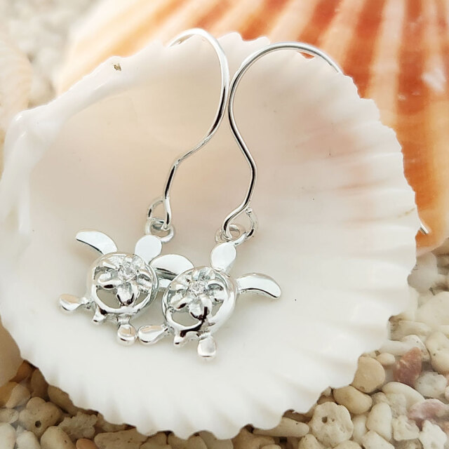 ハワイアンジュエリー ホヌピアス フックタイプ E321 透かし