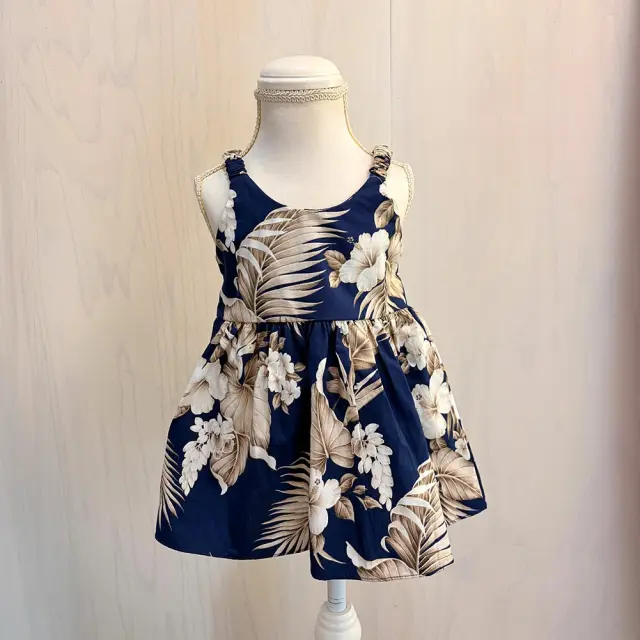子供服ワンピースアンスリウムハワイアンキッズワンピース