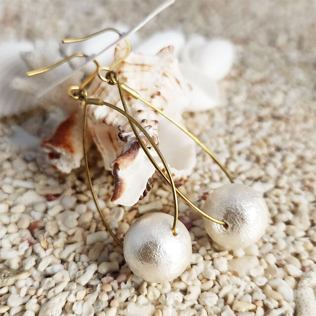 ハンドメイドアクセサリー アクア AQUA ピアス 2個 ぽっきり 1000円