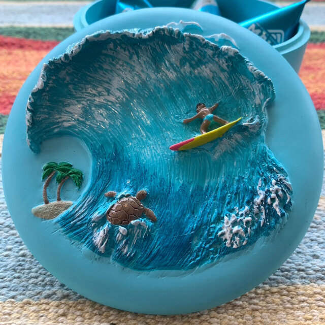 サーフィンクッキージャー　ヴィンテージ　サーフィン置物ビッグウェーブ　インテリア サーフィンクッキージャー ヴィンテージ サーフィン置物ビッグウェーブ