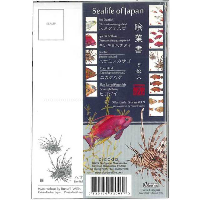 cicada　5枚入り絵葉書　伊豆の海　Vol.2　Sealife of Japan/ポストカード