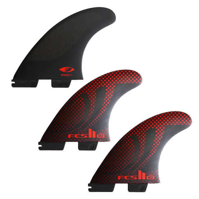 Marcio Zouvi SHARP EYE MZ PC TRI FINS SHAPER SERIES FINS FCS II MEDIUM LARGE