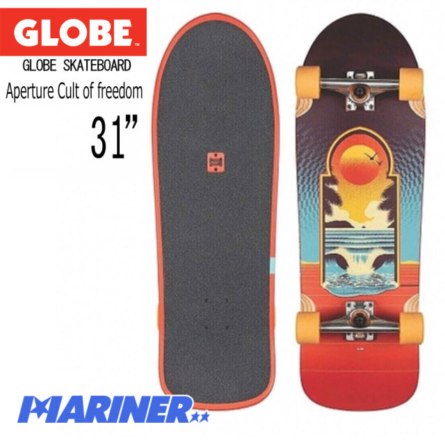 スケートボード コンプリート 31インチ デッドクックス×グローブ バーナー カルト オブフリーダム
