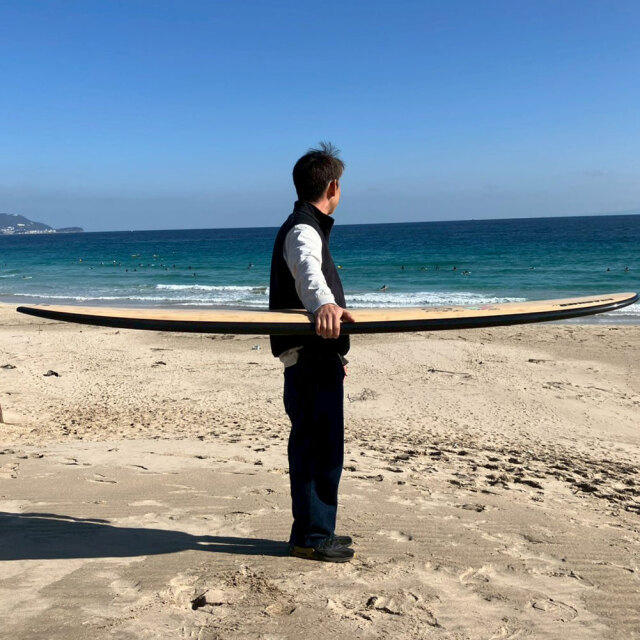 ファンボード ゴッデス サーフボード ツーピース バンブー シャドームーン 7'6"