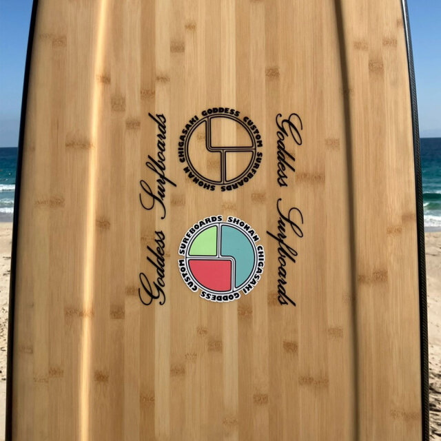ファンボード ゴッデス サーフボード ツーピース バンブー シャドームーン 7'6"
