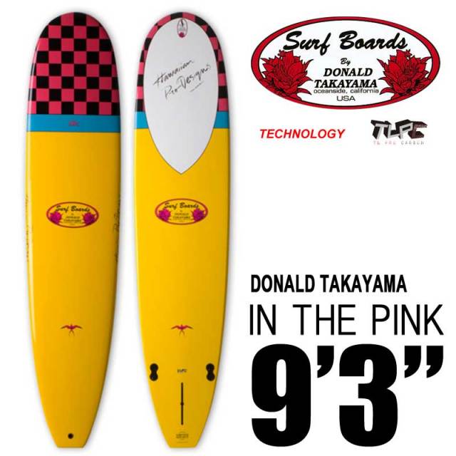 ロングボード　SURFTECH HAWAIIAN PRO DESIGNS ドナルドタカヤマ IN THE PINK 9'3/エポキシ