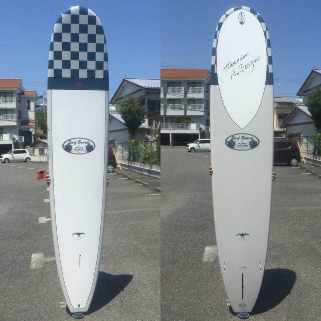 ロングボード SURFTECH HAWAIIAN PRO DESIGNS ドナルドタカヤマ IN THE PINK 9'3"　White/Blue