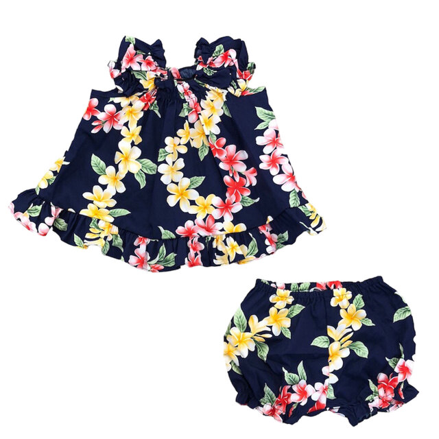 ハワイアン ベビー ドレス パンツ付きワンピース 0歳児から1歳くらい
