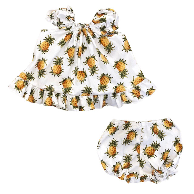 ハワイアン ベビー ドレス パンツ付きワンピース 0歳児から1歳くらい