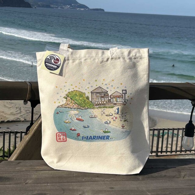 白浜マリーナ オリジナル キャンバス トートバッグ 伊豆 白浜 イラスト エコバック